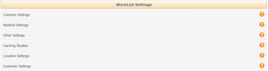 3. Worklist Settings