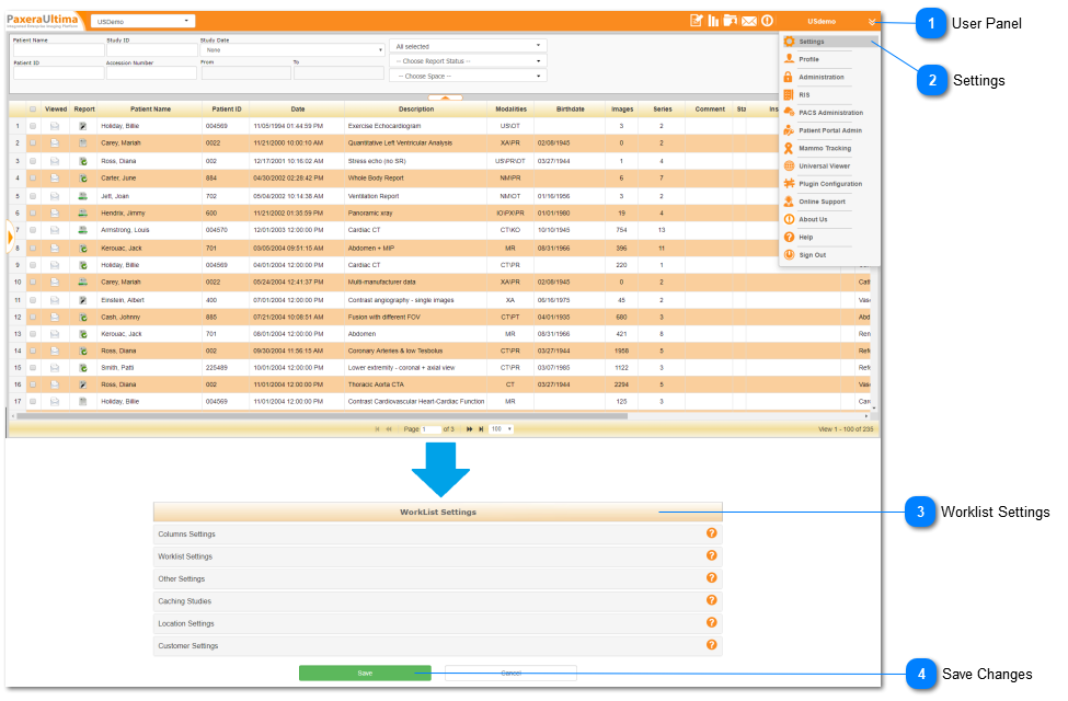 18.0.0. WorkList Settings