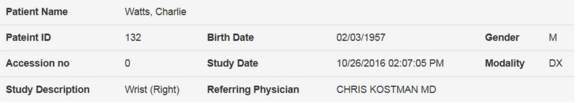 1. Patient & Study Info